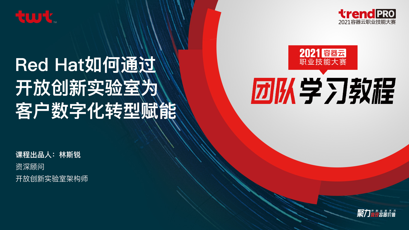 2021容器云职业技能大赛团队学习 / Red Hat 如何通过开放创新实验室为客户数字化转型赋能